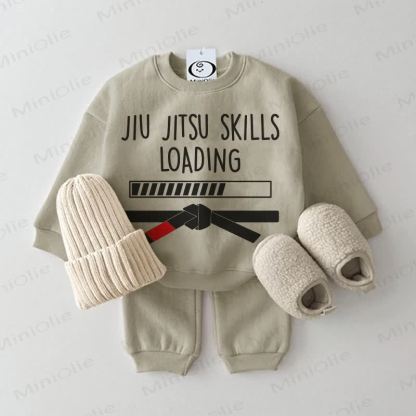 JIU JITSU SKILLS LOADING Set da 2 pezzi grigio verde per bambini - Grigio Verde - 2-3T - image 1