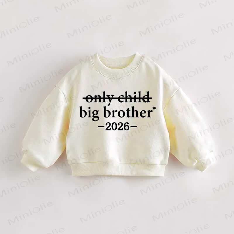 Felpa per neonati e bambini piccoli "BIG BROTHER 2026" per bambini piccoli - Crema - 3-5T - image 1