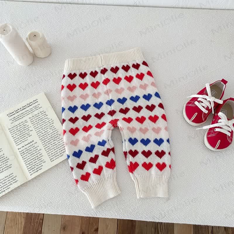 Maglione e pantaloni a forma di cuore colorato per neonati e bambini - Pantaloni a cuore colorati - 8 anni - image 13