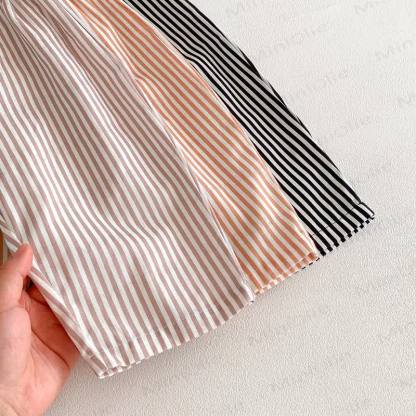 Pantaloni a righe con fiocco per neonati e bambini - image 9