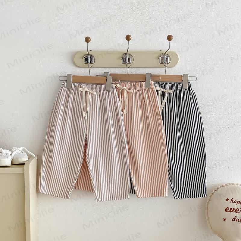 Pantaloni a righe con fiocco per neonati e bambini - image 3