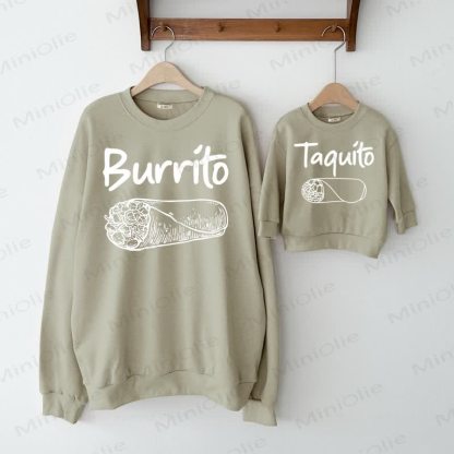 Felpa grigia e verde per la famiglia TACO/BURRITO TAQUITO - image 2