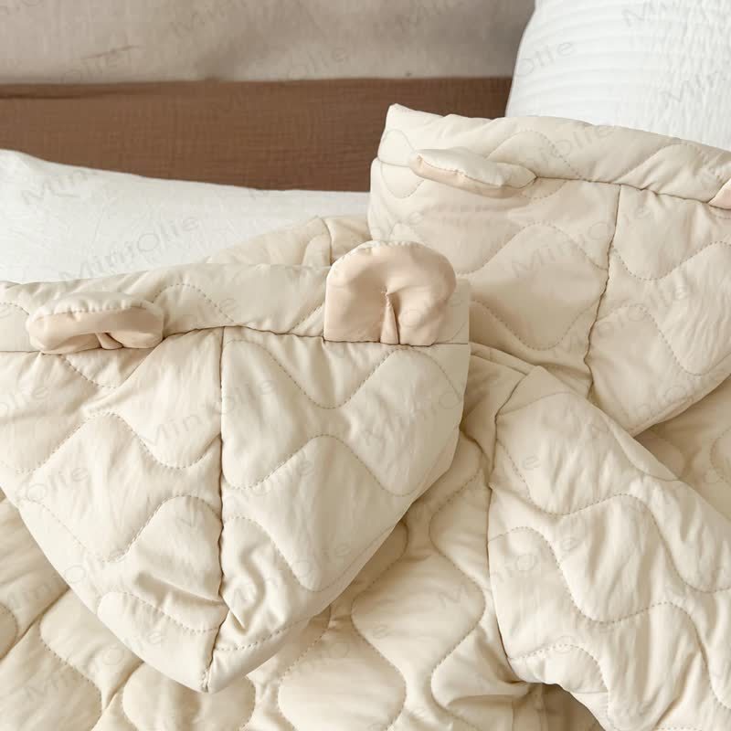 Set 2 pezzi trapuntato in tinta unita per neonati e bambini - image 8