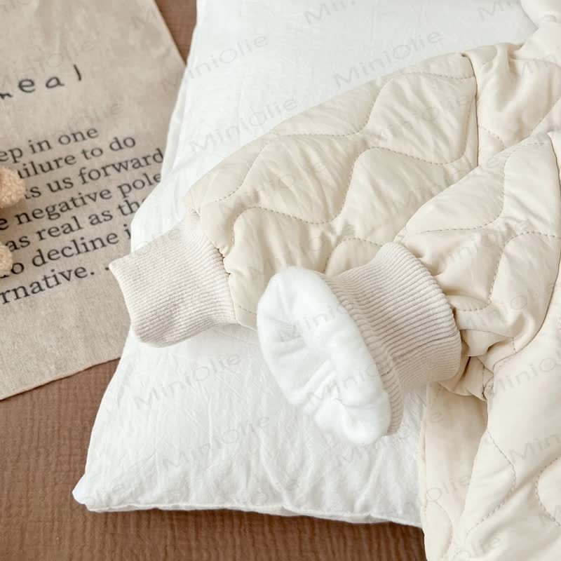 Set 2 pezzi trapuntato in tinta unita per neonati e bambini - image 4