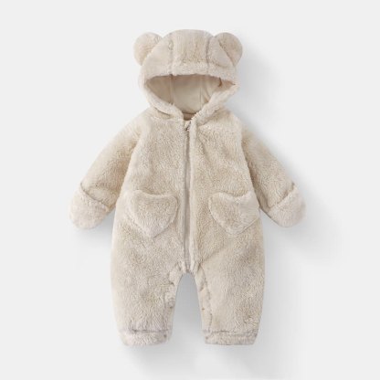 Tutina in pile con cappuccio Baby Bear - Beige - 12-18 mesi - image 1