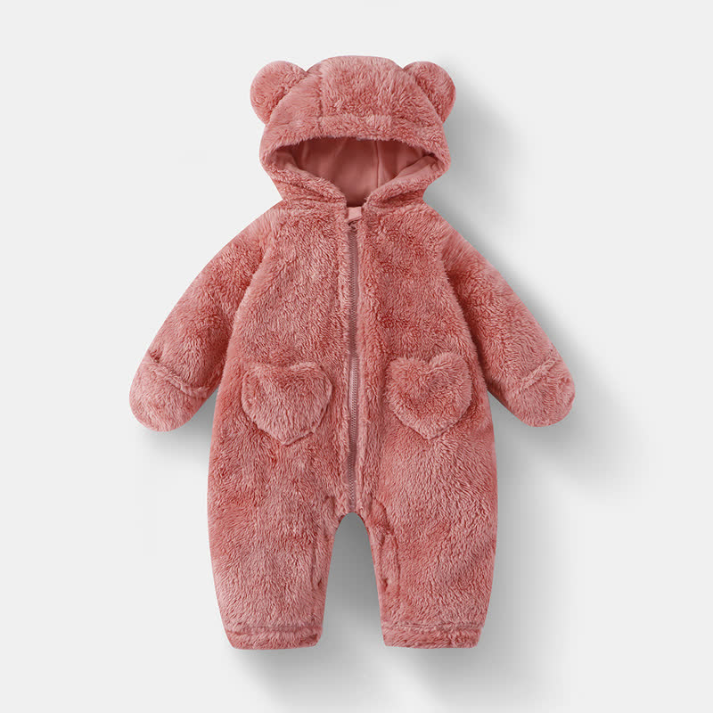 Tutina in pile con cappuccio Baby Bear - Rosa - 12-18 mesi - image 2