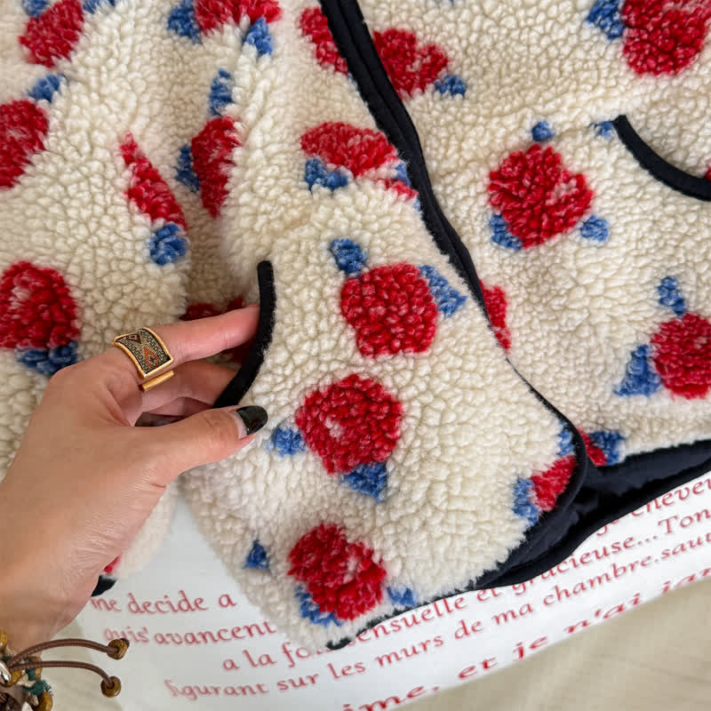 Capispalla in pile dolce con stampa floreale per bambine - image 3