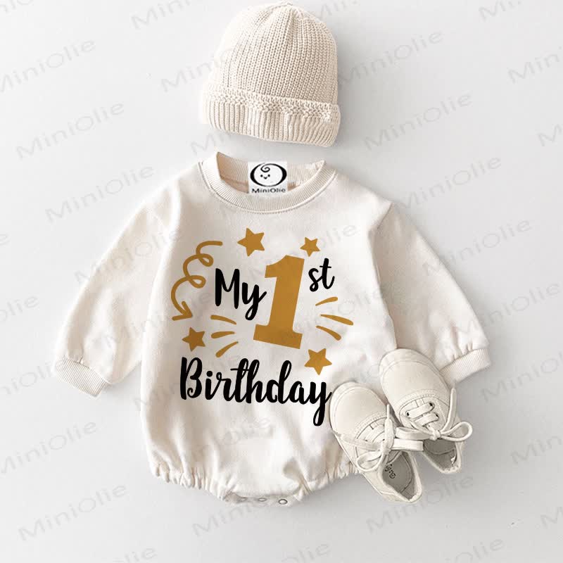 Body bianco per neonato per il mio 1° compleanno - Bianco - 18-24 mesi - image 1