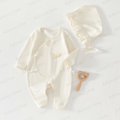 Tutina per neonato con ali d'angelo - Beige - 3-6 mesi - image 1