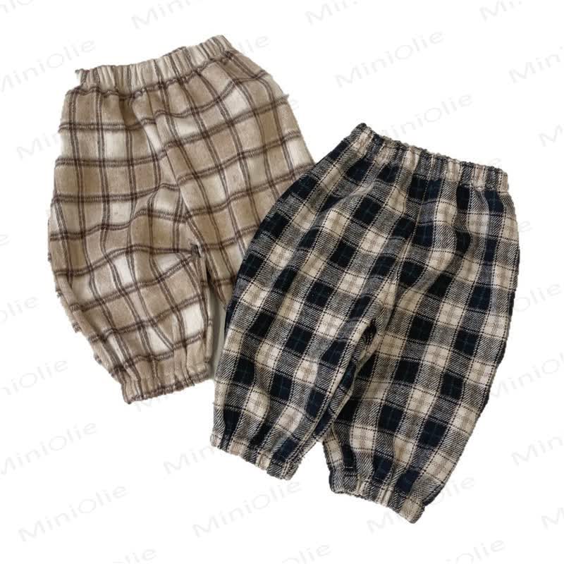 Pantaloni da jogging a quadri per neonati e bambini - image 1