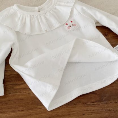 Salopette in denim e top bianco Baby Apple Dog - image 12