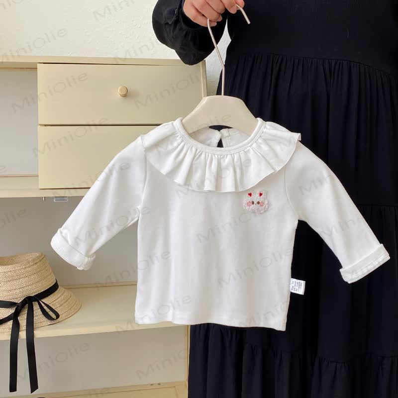 Salopette in denim e top bianco Baby Apple Dog - image 6