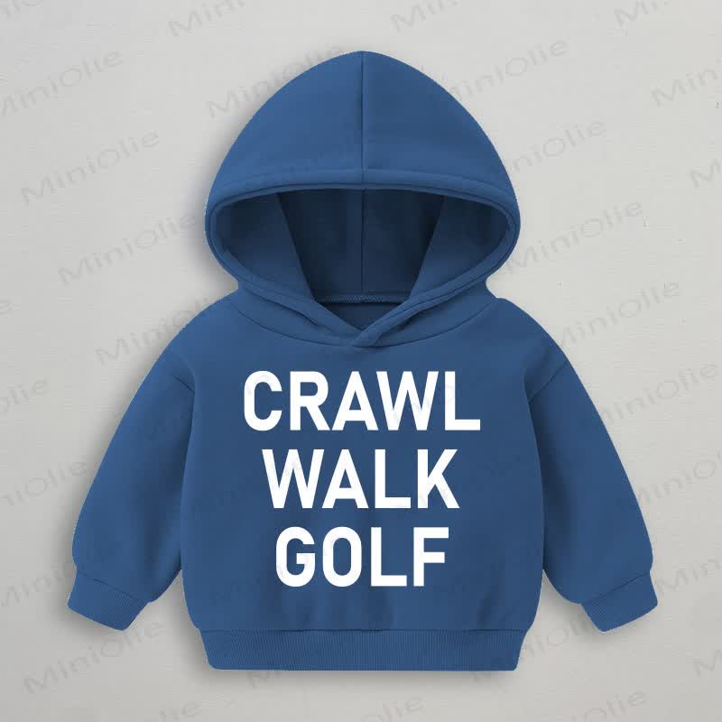 Felpa blu navy con scritta "Crawl Walk Golf" - Blu - 3-5T - image 1