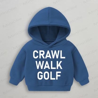 Felpa blu navy con scritta "Crawl Walk Golf" - Blu - 3-5T - image 1