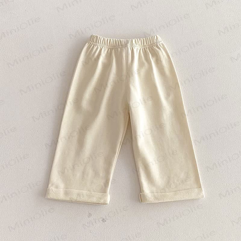 Pantaloni a righe/tinta unita per neonati e bambini - Beige - 3-5T - image 5