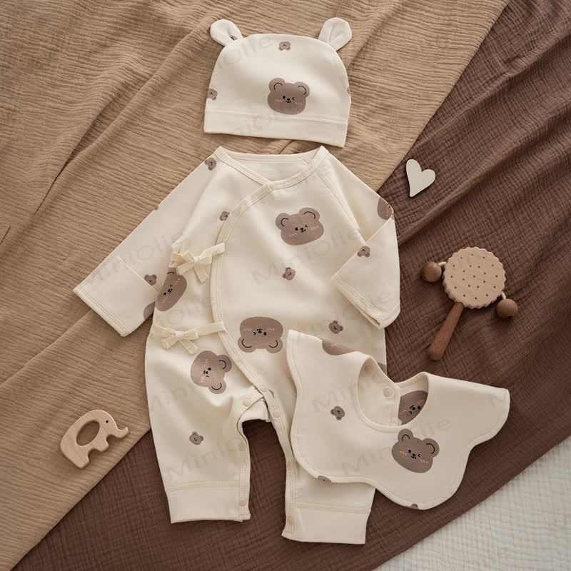Tutina kimono per neonato Baby Bear - Stampa orso beige - 6-12 mesi - image 2