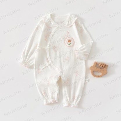 Tutina kimono a fiori per neonato - Rosa - 3-6 mesi - image 2