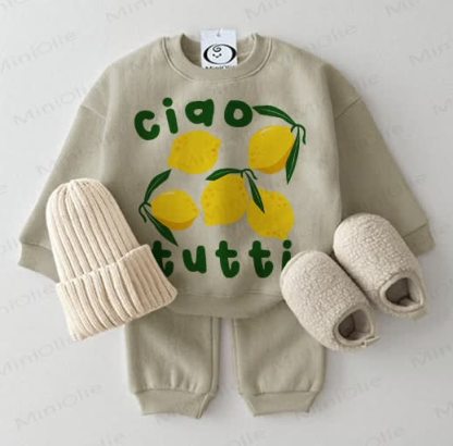 CIAO TUTTI Felpa Baby Lemon Grigio Verde Set 2 pezzi - Grigio Verde - 2-3T - image 1
