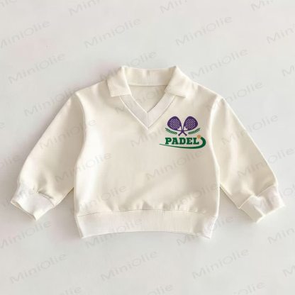 Polo bianca con racchette da pickleball PADEL Baby - Bianco - 2-3T - image 1