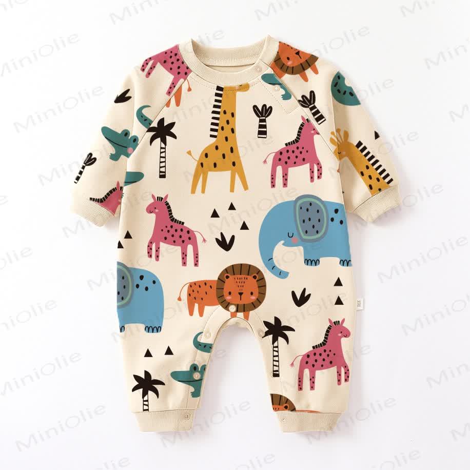 Tutina beige del regno animale dei cartoni animati per bambini - Beige - 18-24 mesi - image 1