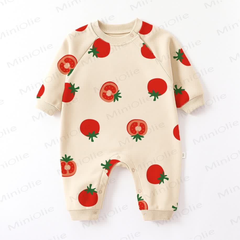 Tutina beige per neonati e bambini piccoli con pomodori - Beige - 18-24 mesi - image 1