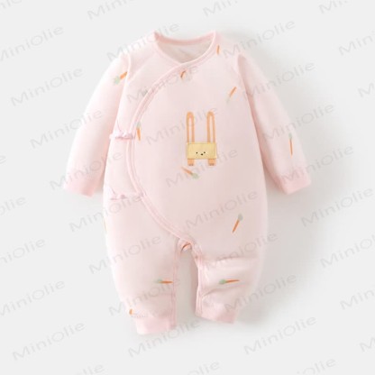 Tutina trapuntata per neonato con coniglietto carino - Rosa - 3-6 mesi - image 1