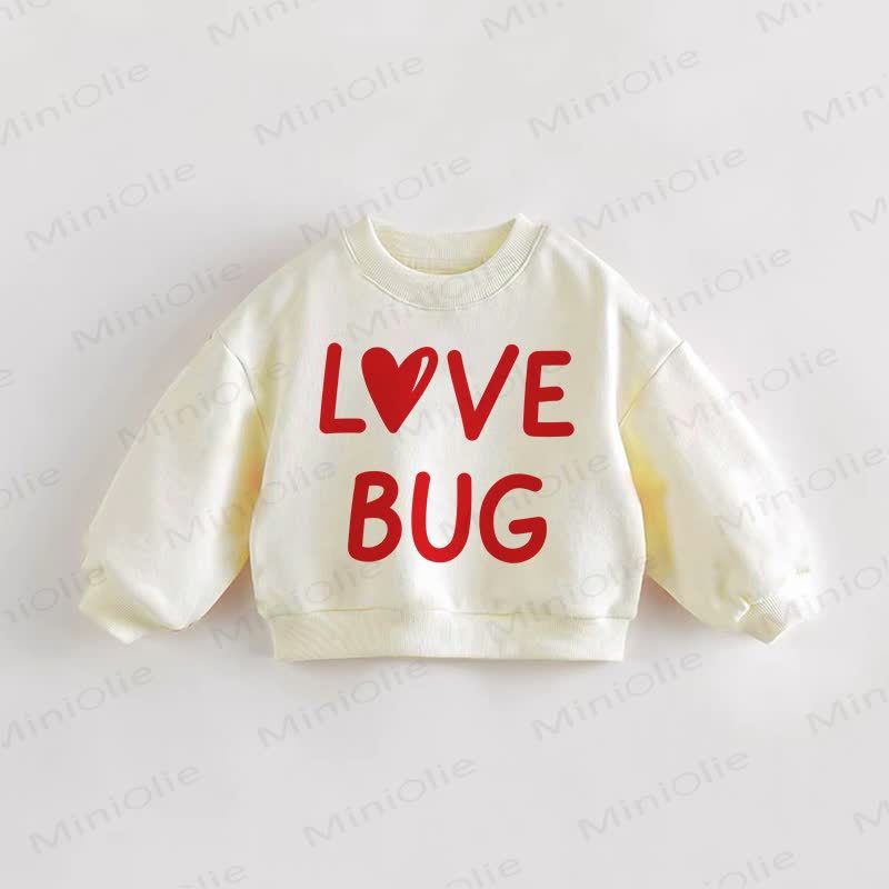 Felpa color crema per neonati e bambini LOVE BUG - Crema - 3-5T - image 1