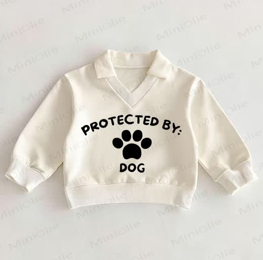 PROTETTO DA: Polo bianca per bambini DOG - Bianco - 2-3T - image 1