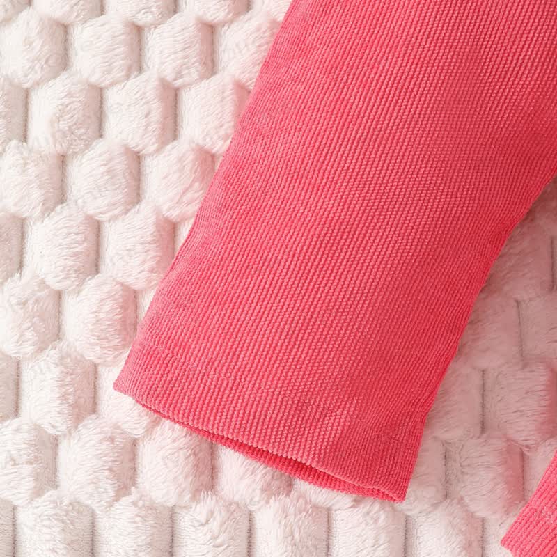 Body con maniche a palloncino e orsetto e salopette con fiocco in cordino per neonata - image 4