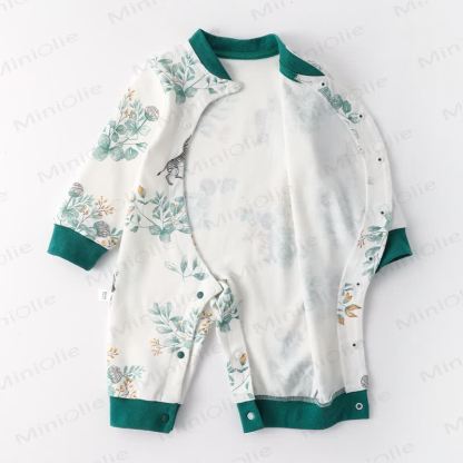 Pigiama neonato con stampa floreale a zebra - image 2