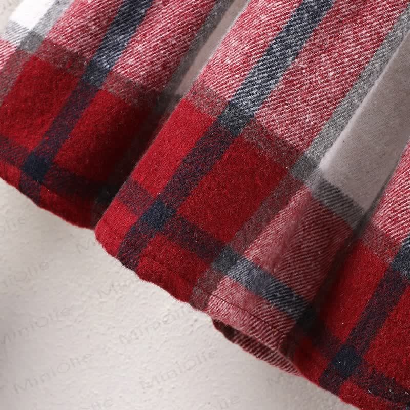Vestito con colletto scozzese per bambina - image 7