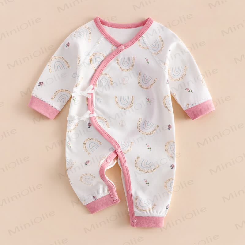 Tutina pigiama neonato con stampa arcobaleno - Rosa - 3-6 mesi - image 1
