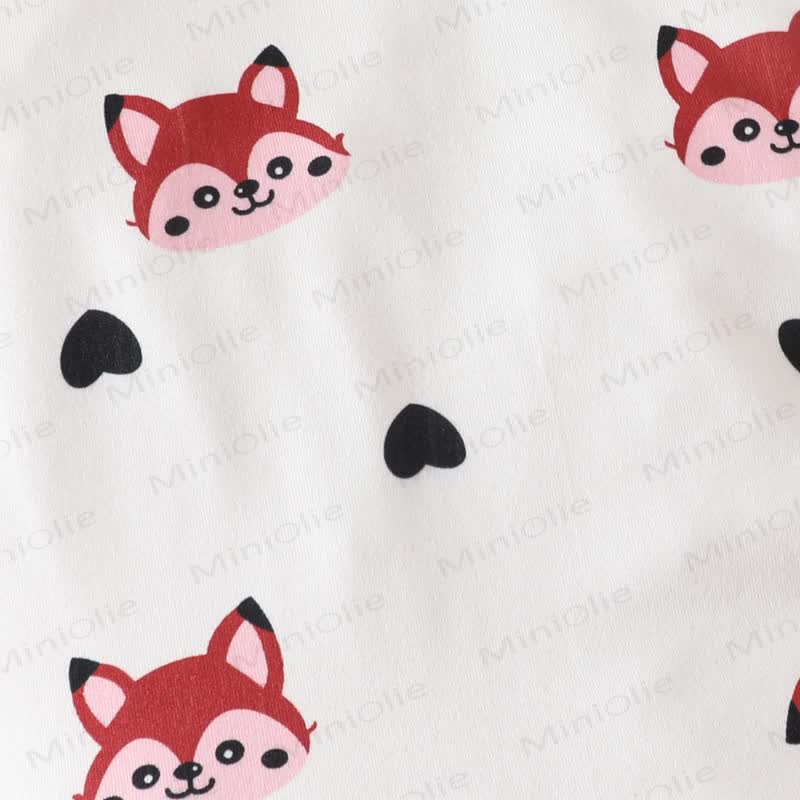 Body con maniche a palloncino e tutina con fiocco per neonata Cord Love Flying Sleeves Fox - image 18