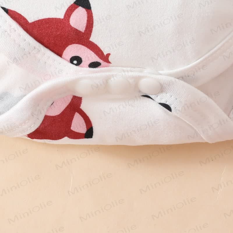 Body con maniche a palloncino e tutina con fiocco per neonata Cord Love Flying Sleeves Fox - image 19