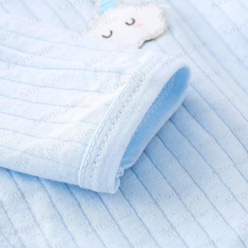 Pigiama neonato a tinta unita con motivo a nuvoletta e cartoni animati - image 6