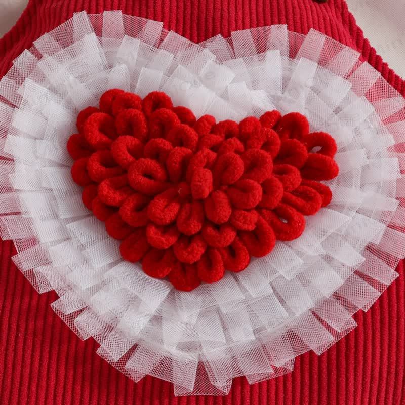 Body e vestito in rete senza maniche LOVE per bambina - image 9