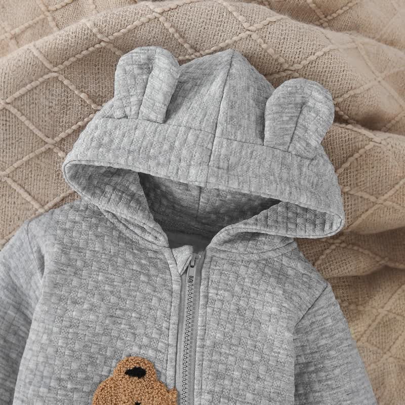 Tutina con cappuccio e cerniera Baby Bear - image 3