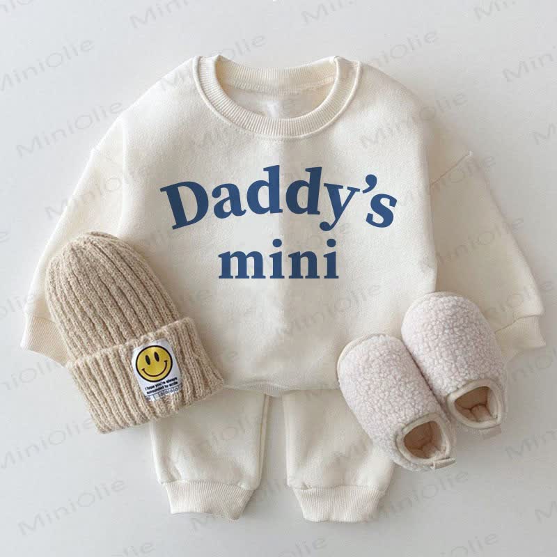 Felpa bianca per neonati DADDY'S MINI, set da 2 pezzi - Bianco - 2-3T - image 1