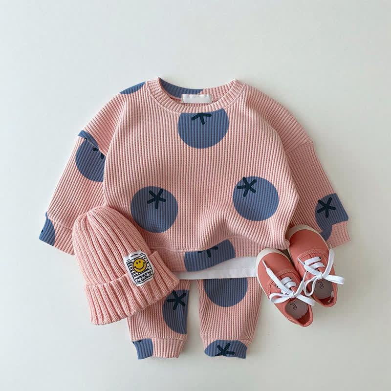 Set 2 pezzi rosa Baby Blueberry Waffle - Rosa - 2-3T - image 1