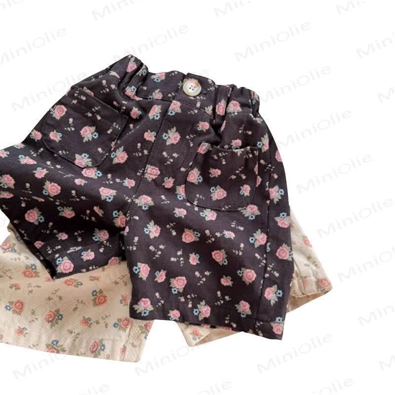 Pantaloncini larghi a fiori per bambina - image 2