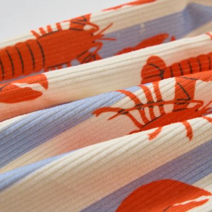 Pantaloni a coste beige blu bianco a righe per neonati e bambini - image 7