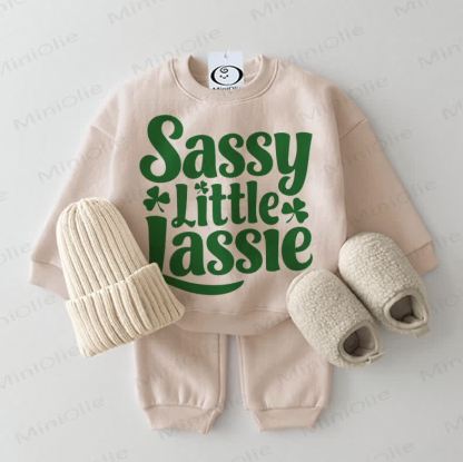 SASSY LITTLE LASSIE Felpa per neonati, set 2 pezzi beige - Beige - 2-3T - image 1