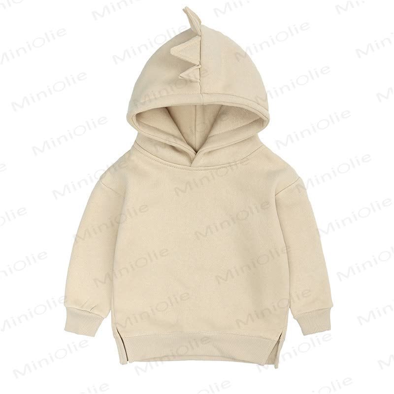 Felpa con cappuccio tinta unita Baby Dinosuar - Beige - 3-4T - image 1