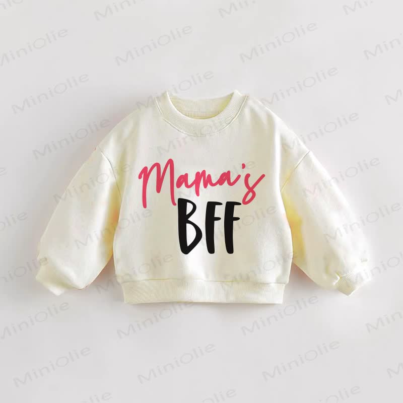 Felpa color crema per neonati e bambini MAMA'S BFF - Crema - 3-5T - image 1