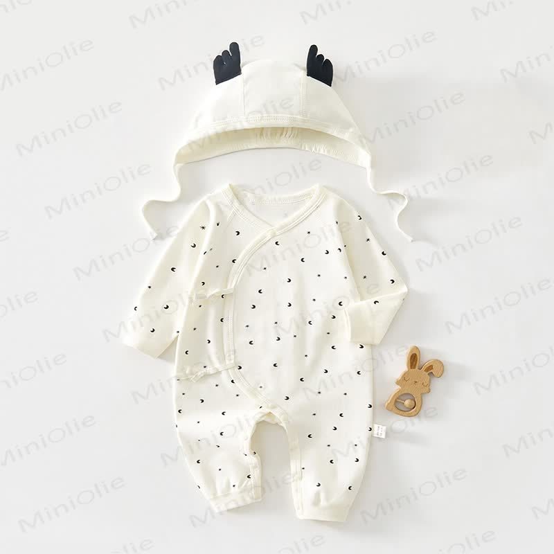 Tutina Baby Moon Dot con cappello - Bianco - 6-9 mesi - image 1