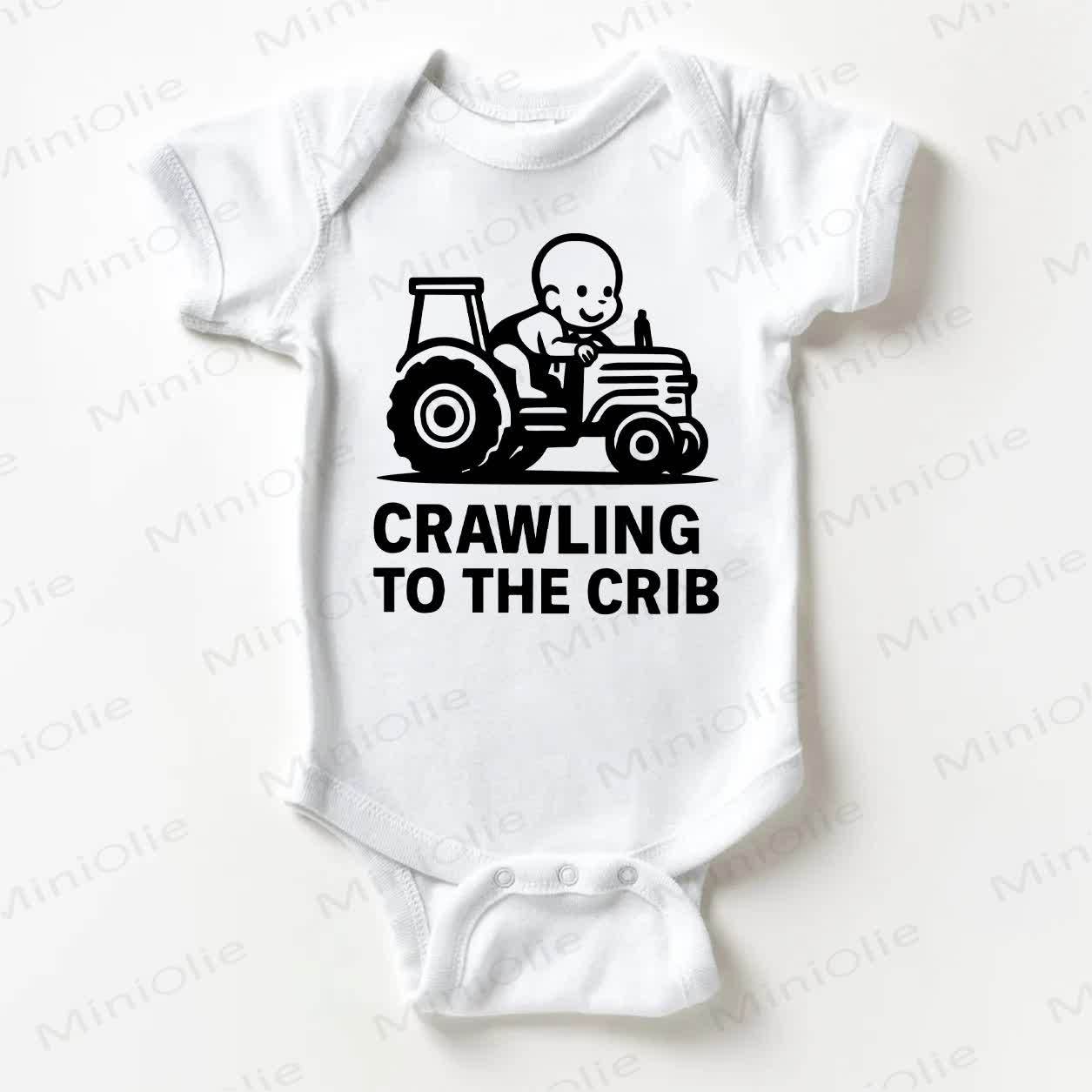 Body bianco per neonati "CRAWING TO THE CRIB" - Bianco - 18-24 mesi - image 1