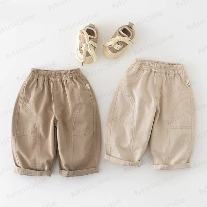 Pantaloni larghi tinta unita per neonati e bambini - image 1