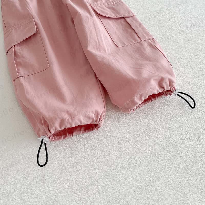 Pantaloni larghi da lavoro per neonati e bambini piccoli, tinta unita - image 14