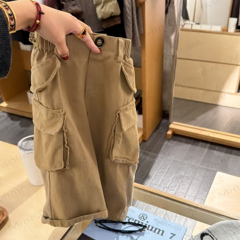 Pantaloni da lavoro per neonati e bambini piccoli, tinta unita - Cachi - 8 anni - image 3