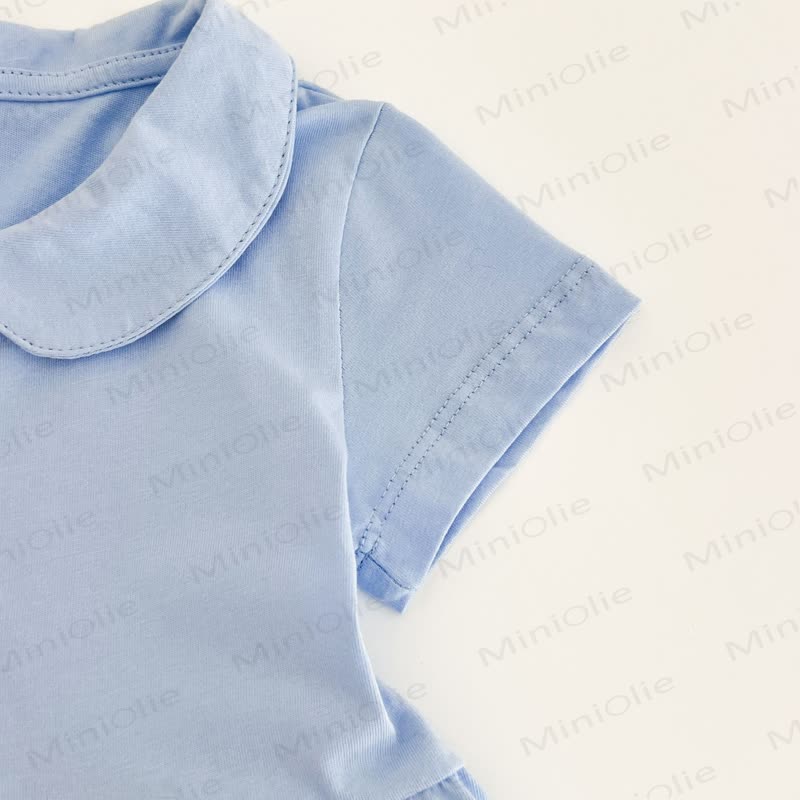 Vestito a fiori in maglia con risvolto per bambina - image 8